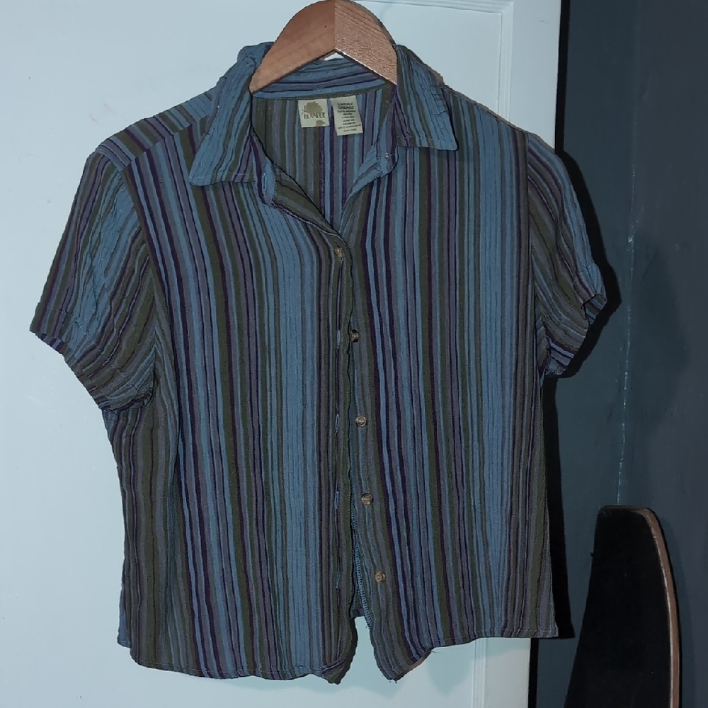 Islander Multicolor Striped Button-Down Shirt - image 1